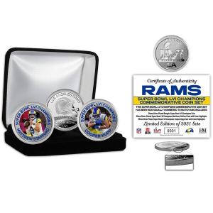 NFL ラムズ グッズ 第56回 スーパーボウル 優勝記念 Super Bowl LVI Champions 3-Piece コイン セット Highland Mint｜selection-j