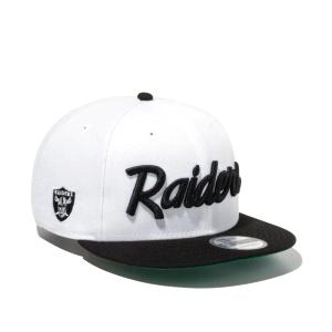 NFL レイダース キャップ 9FIFTY Script Cap ニューエラ/New Era ホワイト ブラック｜selection-j