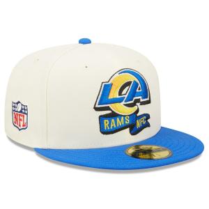 NFL ラムズ キャップ 2022 サイドライン 59FIFTY Hat ニューエラ/New Era クリーム ロイヤル｜selection-j