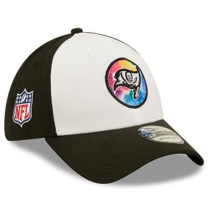 NFL バッカニアーズ キャップ 2022 NFL クルーシャルキャッチ 39THIRTY コーチ Flex Cap ニューエラ/New Era ホワイト/ブラック｜selection-j