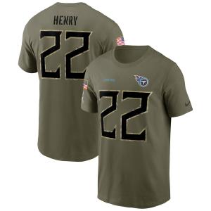 NFL デリック・ヘンリー タイタンズ Tシャツ サルートトゥサービス2022 Salute to Service ネーム＆ナンバー ナイキ/Nike オリーブ｜selection-j