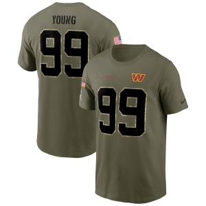 NFL チェイス・ヤング コマンダーズ Tシャツ サルートトゥサービス2022 Salute to Service ネーム＆ナンバー ナイキ/Nike オリーブ｜selection-j