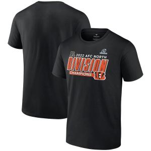 NFL ベンガルズ Tシャツ 2022 AFC 北地区優勝 ディビジョン Champions Divide & Conquer Fanatics ブラック｜selection-j