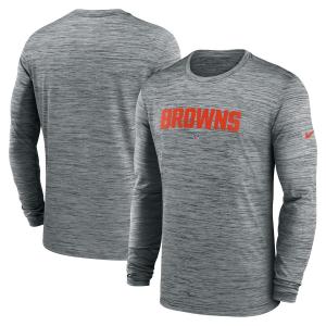 NFL ブラウンズ Tシャツ サイドライン Team Velocity Performance Long Sleeve T-Shirt ナイキ/Nike ヘザーグレー｜selection-j