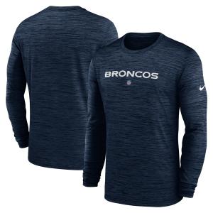 NFL ブロンコス Tシャツ サイドライン Team Velocity Performance Long Sleeve T-Shirt ナイキ/Nike ネイビー｜selection-j