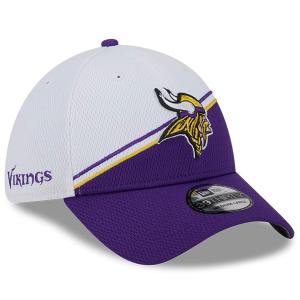 NFL バイキングス キャップ 2023 サイドライン 39THIRTY Flex Hat 1st ニューエラ/New Era ホワイト パープル｜selection-j