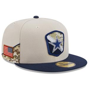 NFL カウボーイズ キャップ サルートトゥサービス2023 59FIFTY Fitted Hat ニューエラ/New Era ストーン ネイビー｜selection-j