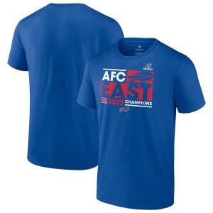 NFL ビルズ Tシャツ 2023 AFC 東地区 ディビジョン優勝記念 Conquer Fanatics Branded ロイヤル｜selection-j