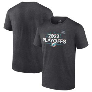 NFL ドルフィンズ Tシャツ NFL プレーオフ進出記念 2023 Fanatics Branded ヘザーチャコール｜selection-j