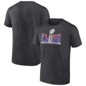 NFL Tシャツ 第58回スーパーボウル Trophy Dimension T-Shirt Fanatics Branded ヘザーチャコール｜selection-j