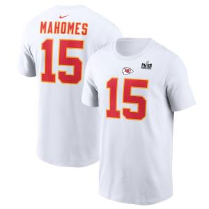 NFL パトリック・マホームズ チーフス Tシャツ 第58回スーパーボウル進出記念 Name & Number T-Shirt ナイキ/Nike ホワイト｜selection-j