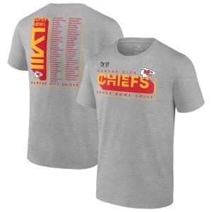 NFL チーフス Tシャツ 第58回スーパーボウル進出記念 Team Members Roster T-Shirt Fanatics Branded ヘザーグレー｜selection-j