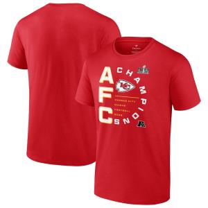 NFL チーフス Tシャツ 2023 AFC 優勝記念 Right Side Draw T-Shirt Fanatics Branded レッド｜selection-j