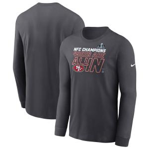 NFL 49ers Tシャツ 2023 NFC 優勝記念 ロッカールーム トロフィー Collection Long Sleeve T-Shirt ナイキ/Nike アンスラサイト｜selection-j