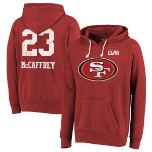 NFL クリスチャン・マキャフリー 49ers パーカー 第58回スーパーボウル進出記念 Hoodie マジェスティック/Majestic スカーレット｜selection-j