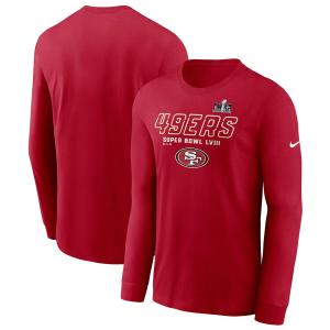 NFL 49ers Tシャツ 第58回スーパーボウル進出記念 Iconic Long Sleeve T-Shirt ナイキ/Nike スカーレット｜selection-j