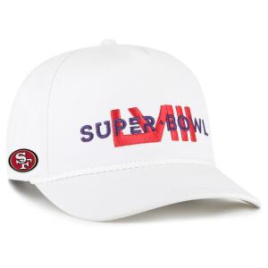 NFL 49ers キャップ 第58回スーパーボウル進出記念 Overwrite Hitch Adjustable Hat 47Brand ホワイト｜selection-j