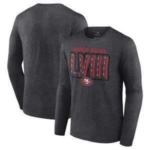 NFL 49ers Tシャツ 第58回スーパーボウル進出記念 Local Team Long Sleeve T-Shirt Fanatics Branded ヘザーチャコール｜selection-j