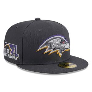 NFL レイブンズ キャップ ドラフト2024 Draft 59FIFTY Fitted Hat オンステージ ニューエラ/New Era グラファイト｜selection-j