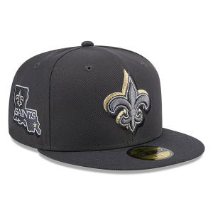 NFL セインツ キャップ ドラフト2024 Draft 59FIFTY Fitted Hat オンステージ ニューエラ/New Era グラファイト｜selection-j