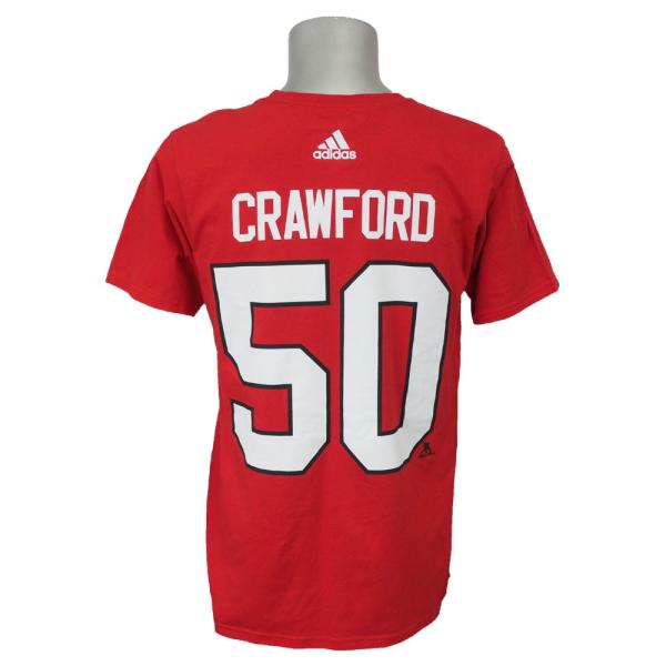 NHL ブラックホークス コーリー・クローフォード オーセンティック シルバー ジャージ Tシャツ ...