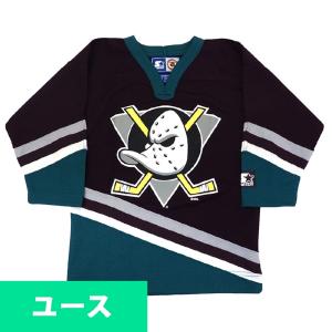 NHL ダックス ユニフォーム ジャージ ユース キッズ レプリカ STARTER パープル ティール｜selection-j