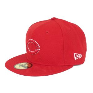 広島カープ グッズ カスタム 59FIFTY アンダー バイザー キャップ/帽子 ニューエラ/New Era スカーレット 平つば キャップ 特集｜selection-j