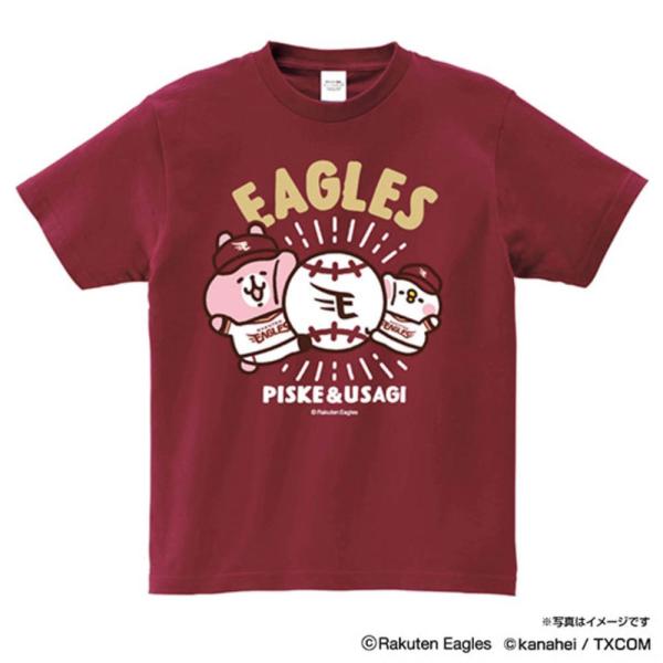 楽天イーグルス グッズ Tシャツ カナヘイの小動物 ピスケ&amp;うさぎ  ×  楽天イーグルス Tシャツ...