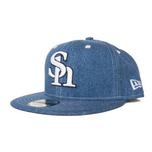 福岡ソフトバンクホークス グッズ キャップ ウォッシュドデニム スナップバック ニューエラ/New Era WASHEDDENIM｜selection-j