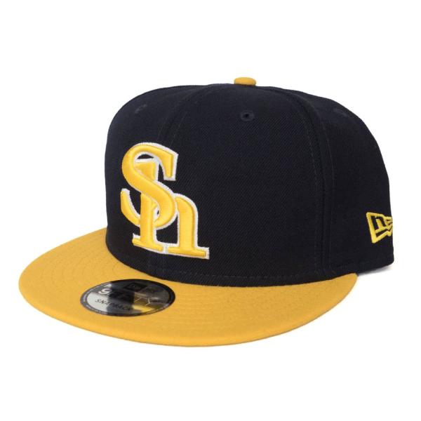 福岡ソフトバンクホークス グッズ キャップ スナップバック ニューエラ/New Era ネイビーイエ...
