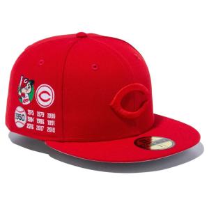 広島カープ グッズ キャップ チャンプス Champs 59FIFTY Fitted Hat ニューエラ/New Era スカーレット｜selection-j