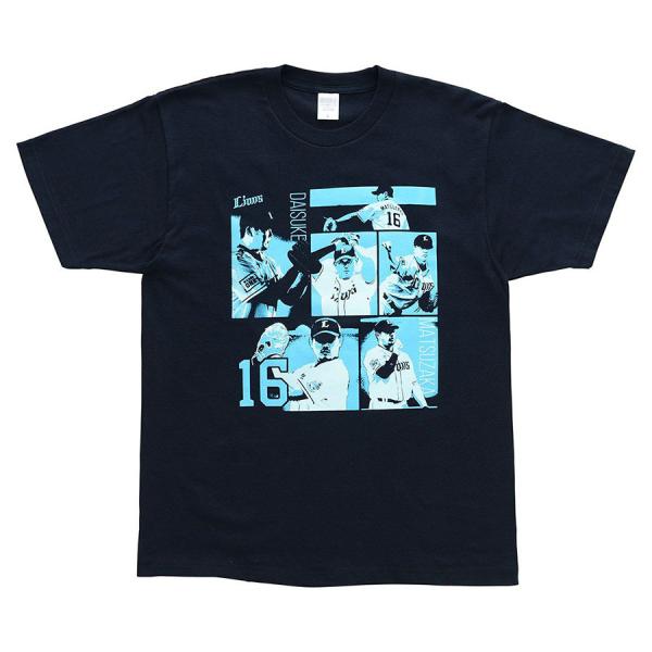 松坂大輔 埼玉西武ライオンズ グッズ Tシャツ プレイヤーズ デザインTシャツ ネイビー