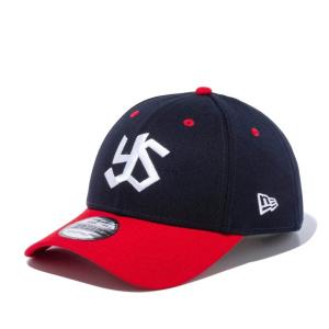 東京ヤクルトスワローズ グッズ キャップ 9FORTY クラシックロゴ 復刻モデル ベルクロ ニューエラ/New Era ネイビー スカーレット npbcl｜selection-j