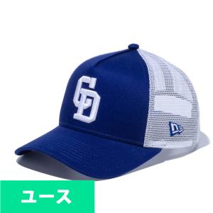 中日ドラゴンズ グッズ メッシュキャップ ユース 9FORTY A-Frame トラッカーメッシュ  Cap ニューエラ/New Era ダークロイヤル／ホワイト｜selection-j