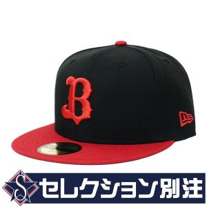 オリックス・バファローズ グッズ キャップ 【セレクション別注】カスタムカラー 59FIFTY ニューエラ/New Era ブラック/レッド｜selection-j