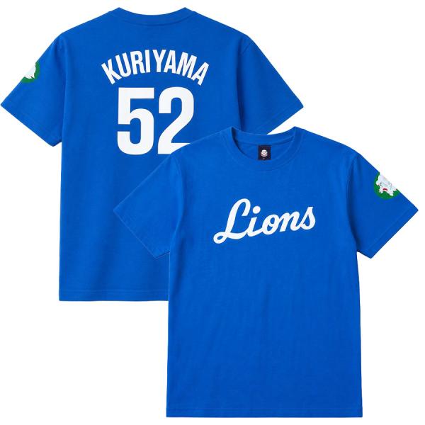 栗山巧 #52 西武ライオンズ グッズ Tシャツ 復刻Tシャツ Lions 2002 ブルー
