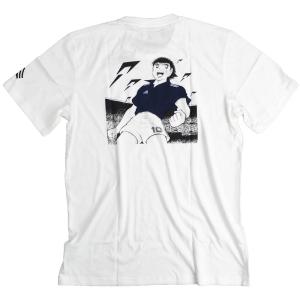 アディダス Adidas Tシャツ キャプテン翼 x サッカー日本代表 Tsubasa Japan T-Shirt ホワイト 半袖 メンズ レディース｜selection-j