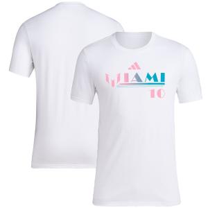 Soccer リオネル・メッシ インテル・マイアミ Tシャツ Messi x Miami T-Shirt アディダス/Adidas ホワイト｜selection-j