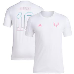 Soccer リオネル・メッシ インテル・マイアミ Tシャツ Messi x ネーム＆ナンバー T-Shirt アディダス/Adidas ホワイト｜selection-j