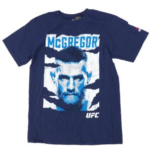 UFC コナー・マクレガー Tシャツ Poster T-Shirt リーボック/Reebok ネイビー【OCSL】｜selection-j