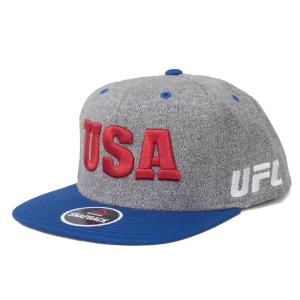 UFC USA キャップ/帽子 Country Pride スナップバック アジャスタブル リーボック/Reebok Grey/Blue｜selection-j