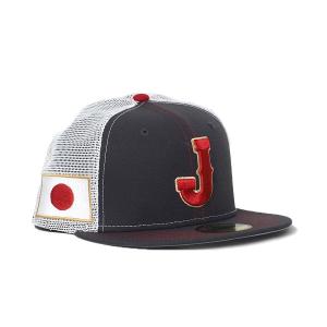 WBC 日本代表 侍ジャパン キャップ 2023 World Baseball Classic 59FIFTY Cap メッシュ ニューエラ/New Era チャコール /ホワイト｜selection-j