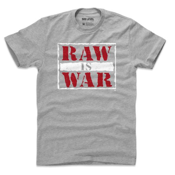 WWE Tシャツ WWE Raw Is War ロウ  500Level ヘザーグレー