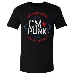 WWE CMパンク Tシャツ Chicago Made WHT 500Level ブラック｜selection-j