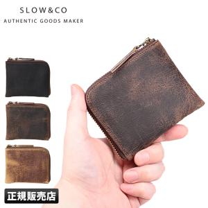 スロウ SLOW 財布 二つ折り財布 ミニ財布 ミニウォレット コンパクト ミニ 薄型 薄マチ 薄い財布 スリム レザー 本革 クーズー so736i