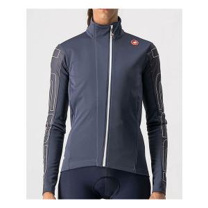 CASTELLI カステリ 19539 TRANSITION W JACKET（レディースサイクルジャケット）：070 DARK STEEL BLUE/SOFT PINK｜selectit-plus