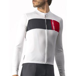 CASTELLI カステリ 4522024 PROLOGO 7 LONG SLEEVE JERSEY（サイクルジャージ）：065 IVORY/LIGHT BLACK-RED｜selectit-plus