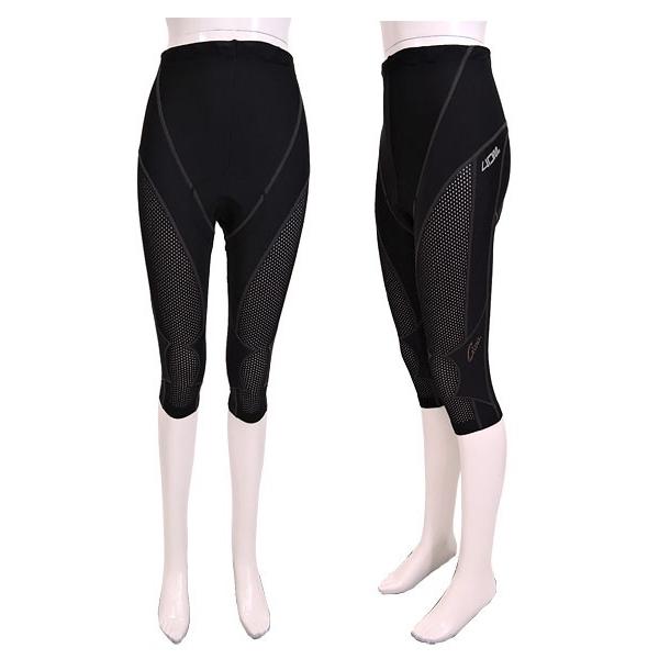 Celsus セルサス4DMレディース メッシュニッカー（レディースサイクルパンツ）:BLACK