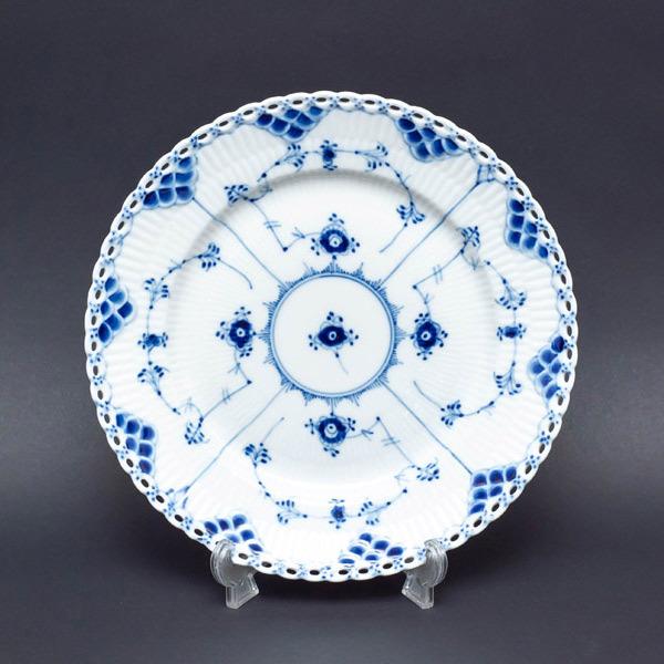 ロイヤル・コペンハーゲン ブルーフルーテッドフルレース 19cmプレート ※カケあり