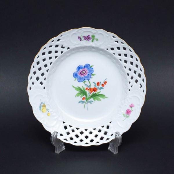 マイセン ベーシックフラワー（二つ花） 16cmメッシュプレート